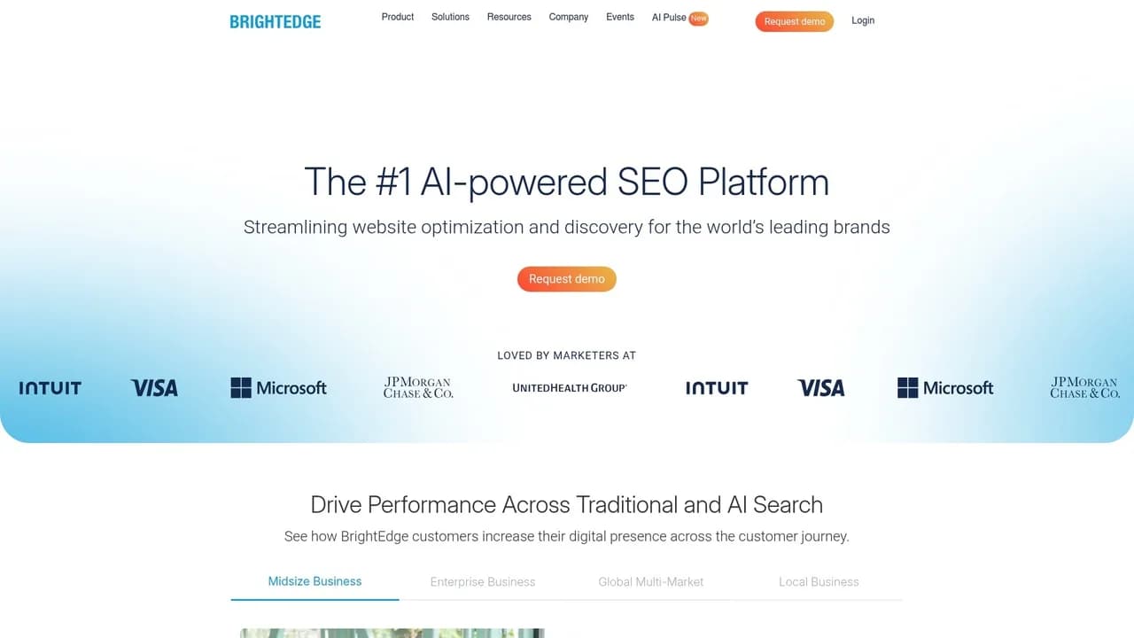 BrightEdge enterprise content and SEO automation platform